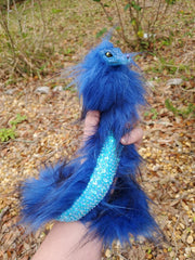 Asian Mini Serpent Art Doll Blue Husky